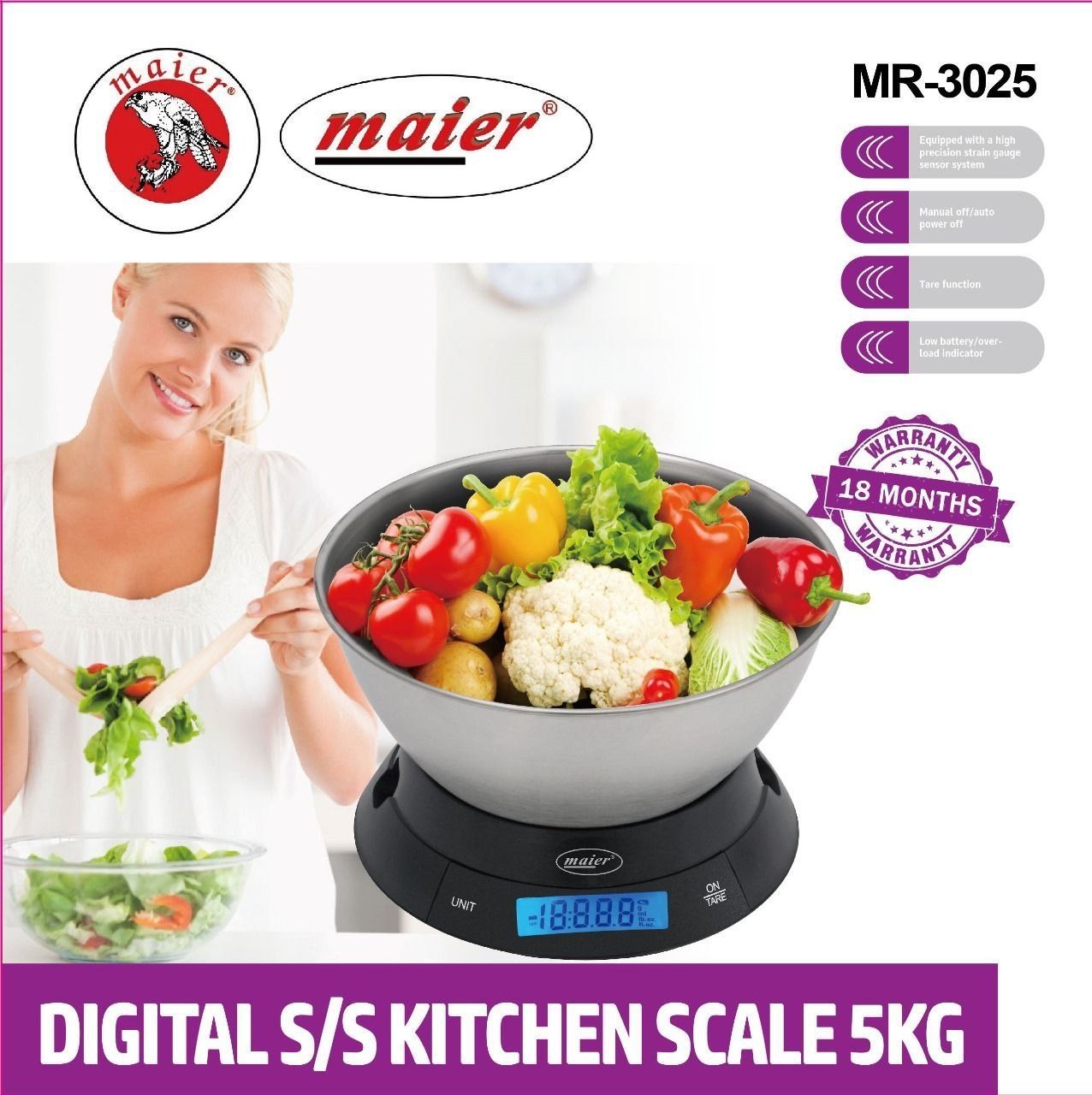 ترازو آشپزخانه مایر مدل Maier MR-3025 ا Maier Kitchen Scale MR-3025